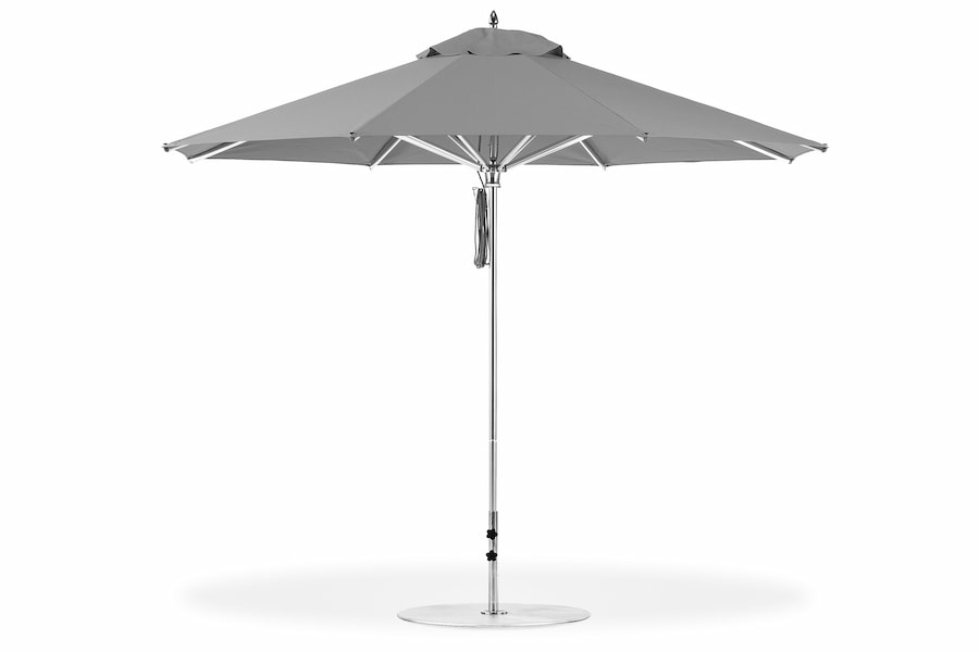Frankford Greenwich Aluminum Market Umbrella in gray